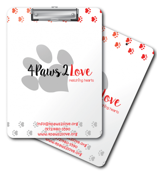 4 Paws 2 Love Patient Info Dry Erase Clipboards