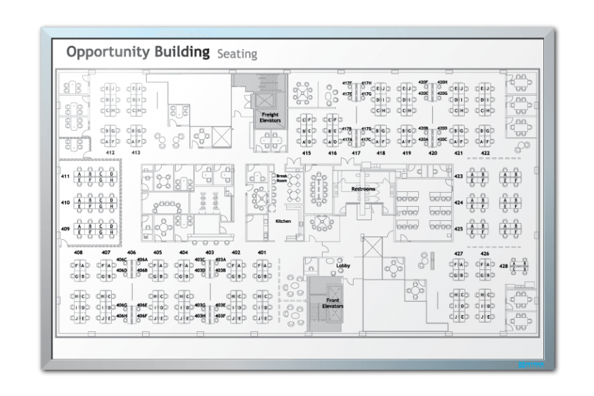 Accenture Floor Plan Dry Erase Board