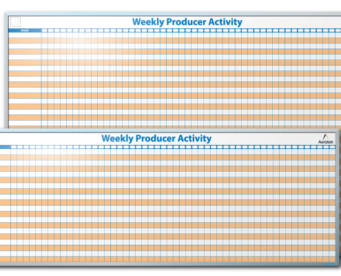 Aerotek Weekly Production Activity Tracker Dry Erase Board