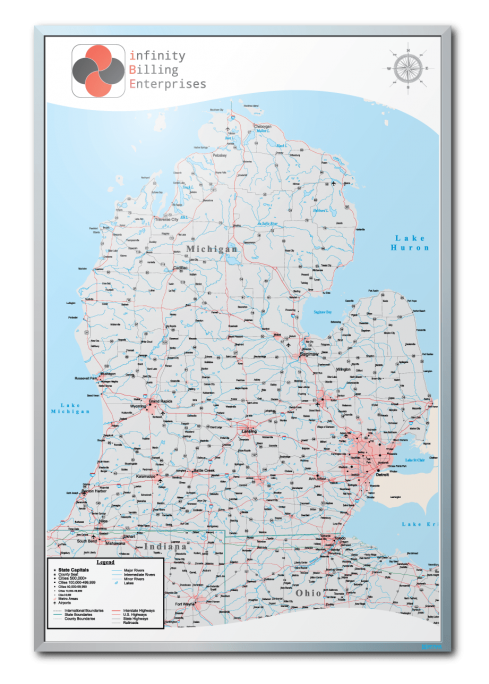 All Seasons Communication Map Layout Dry Erase Board