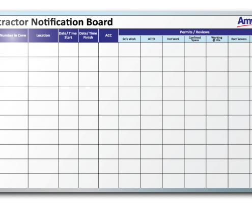 Amway Contractor Notification Dry Erase Board