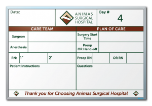 Animas Surgical Room Tracker Dry Erase Boards 24" x 36"