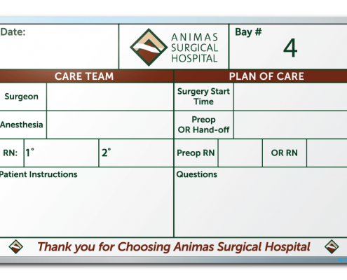 Animas Surgical Room Tracker Dry Erase Boards 24" x 36"