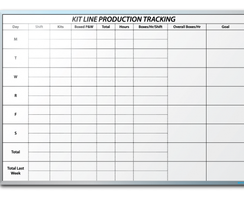 Anything Office Production Tracking Dry Erase Board