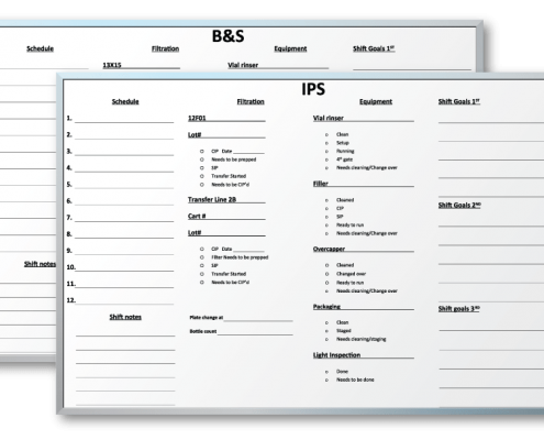 Bayer USA Scheduling Dry Erase Boards 48" x 72"