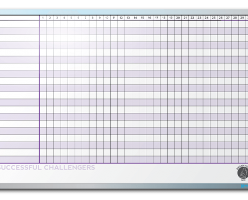 Bikram Yoga NYC 30 Day Challenge Goal Tracking Markerboard