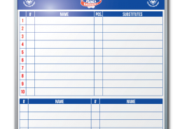 Boyertown Bear Cubs Baseball Lineup Chart Dry Erase Board