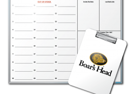 CTW Provisions Boar's Head Stock Tracking Dry Erase Clipboards