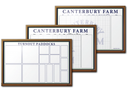 Canterbury Farm Facility and Maintenance Tracking Dry Erase Boards