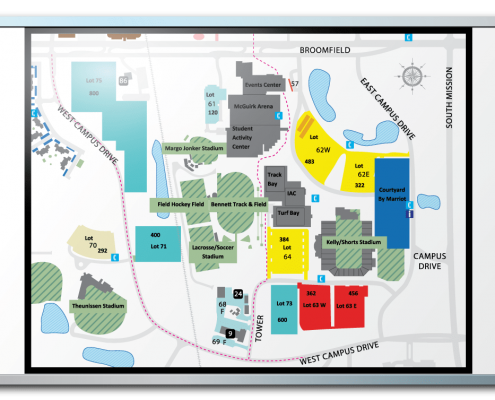 Central Michigan University Campus Map Dry Erase Board