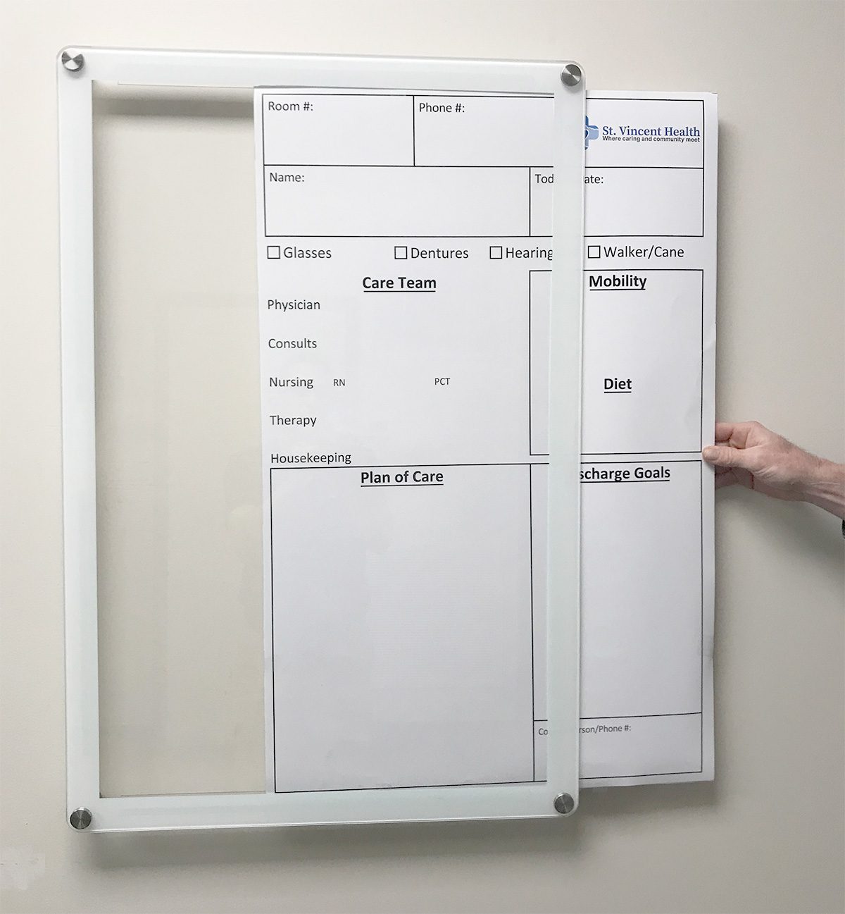 Changeable GlassboardStVincentPenglishInsert Dry Erase Designs