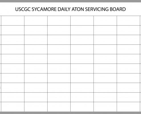 US Coast Guard Buoy Servicing Dry Erase Board