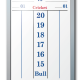 Concorde Construction Cricket Dry Erase Scoreboard