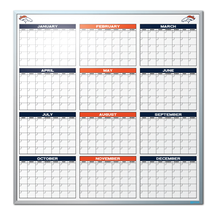 Denver Broncos dry erase board