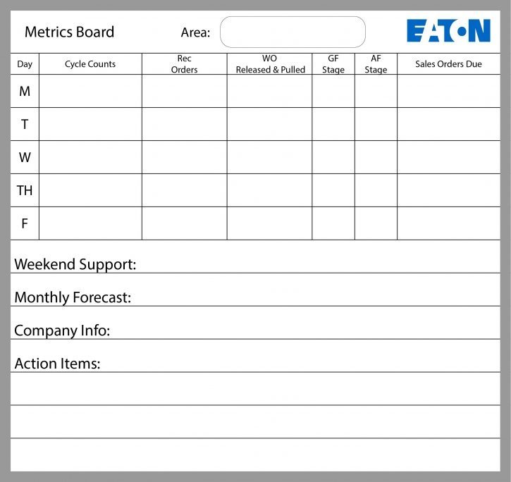 Eaton-Aerospace Dry Erase Board