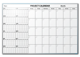Falken Tires Project Tracking Calendar Dry Erase Board