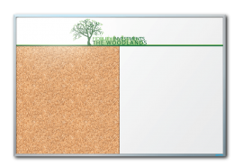 Fidelity Investments Cork Board/Dry Erase Board Combo