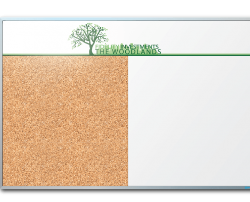 Fidelity Investments Cork Board/Dry Erase Board Combo