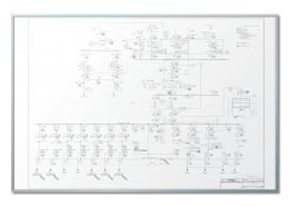 First Energy Corp Blue Print/Warehouse Layout Dry Erase Board 48" x 72"