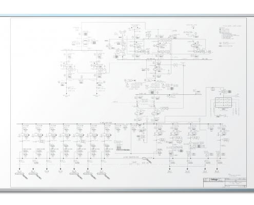 First Energy Corp Blue Print/Warehouse Layout Dry Erase Board 48" x 72"