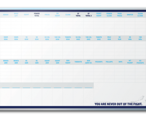 Personal Gym Record Tracking Dry Erase Board