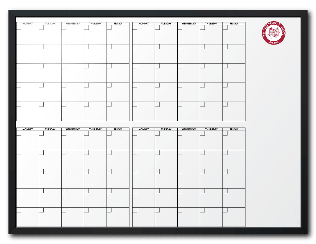 Grand Prairie High School Six Month At A Glance Whiteboard Custom Dry