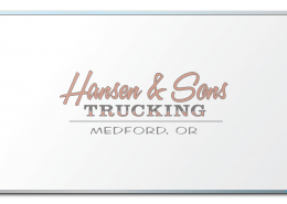Hansen and Son Trucking Logo Dry Erase Board
