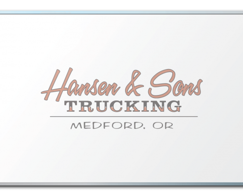 Hansen and Son Trucking Logo Dry Erase Board