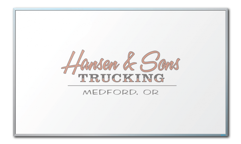 Hansen and Son Trucking Logo Dry Erase Board