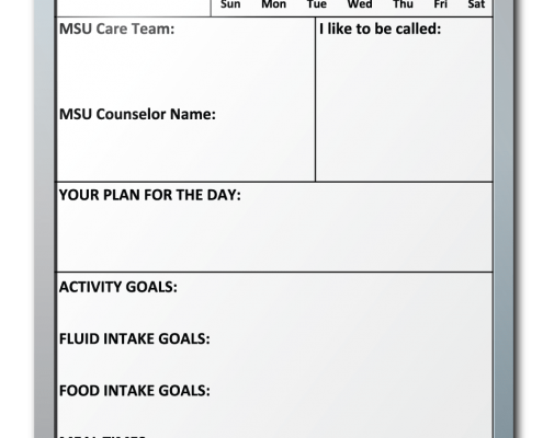 Hazelden Foundation Patient Communication Dry Erase Board