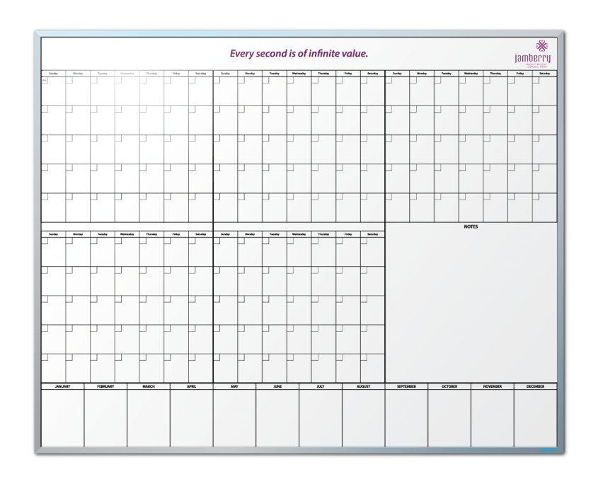 Jamberry 5-Month-At-A-Glance Dry Erase Board