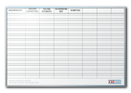 KBE Building Restoration Data Tracking Dry Erase Board