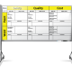 Kubota Mfg. Production Tracker Dry Erase Board With Rolling Stand 48" x 96"