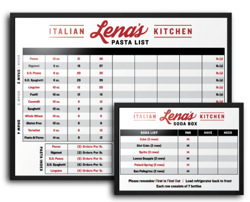 La Piazza Kitchen Tracker Dry Erase Boards