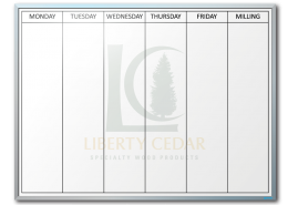 Liberty Cedar Week-At-A-Glance Dry Erase Board