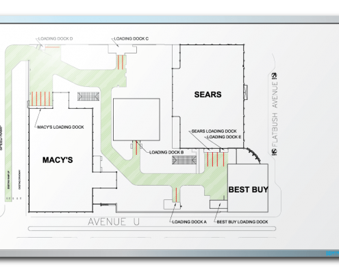 Macerich Co. Shopping Mall Floor Layout Dry Erase Board