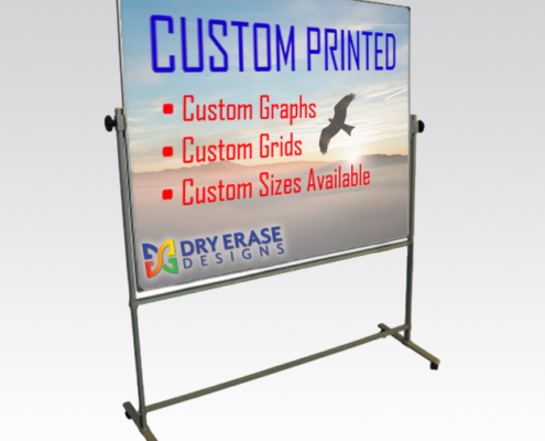 Mobile Murerase® Revolving Whiteboard on Lockable Wheels