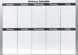 Delivery Schedule Whiteboard Two Week Schedule