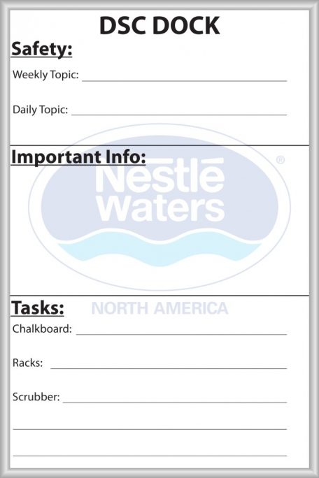 Nestle Waters DSC DOCK whiteboard