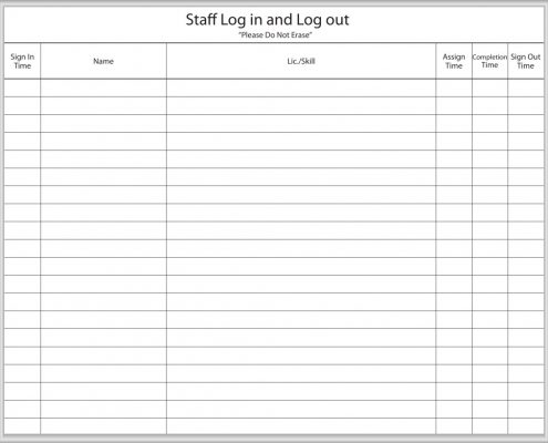 Staff Log in and Log out