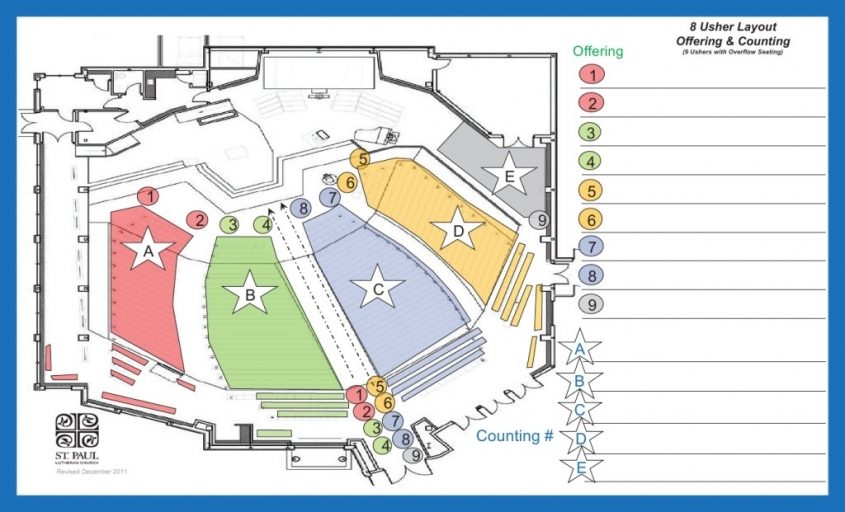 8 Usher Layout Offering and Counting