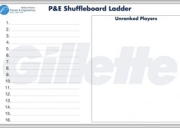 Gillette P&E Shuffleboard Ladder Board