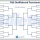 P&E Shuffleboard Tournament Whiteboard Bracket