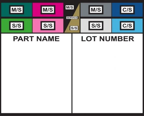 Part Name Lot Number Whiteboard