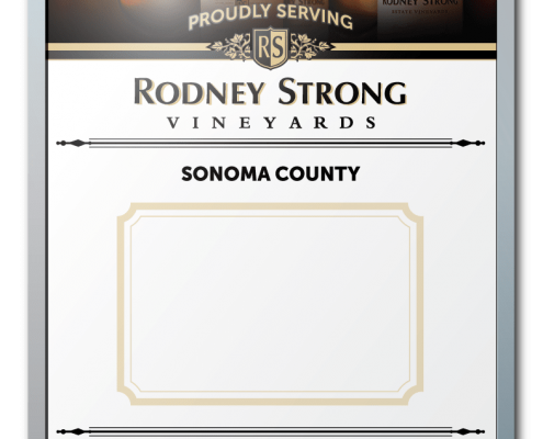 Rodney Strong Vineyards Wine Listing Dry Erase Board