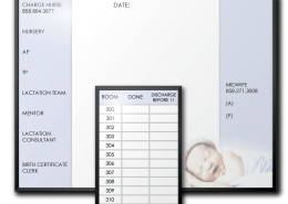 Scripps Memorial Hospital Room Tracker & Assignment Tracker Dry Erase Boards