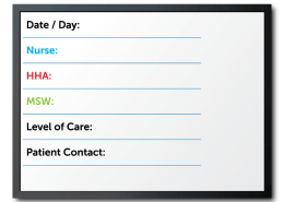 Serenity House Patient Info Dry Erase Board