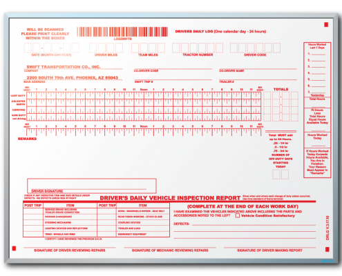 Swift Driving Academy Log Sheet Information Dry Erase Board