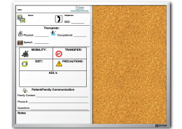 Tulane Med Center Whiteboard and Cork board