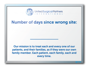 United Surgical Partners International Surgical Tracker Dry Erase Boards
